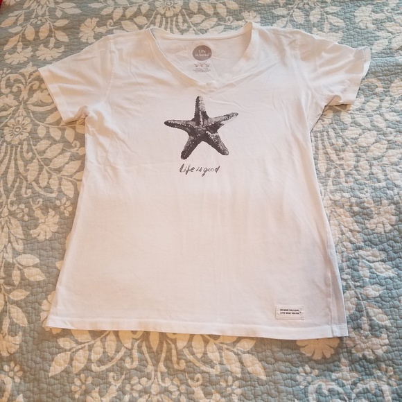 Life Is Good Tops - Life Is Good Starfish Shirt White Small